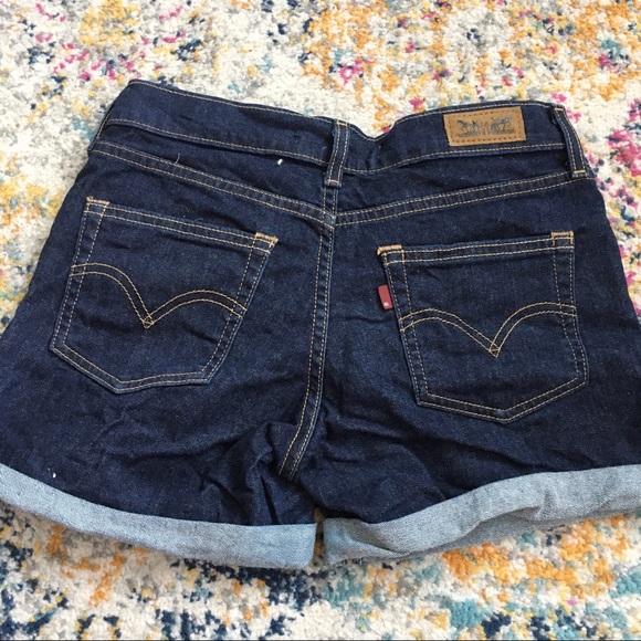 Levi’s | dark wash cuffed jean shorts - Picture 5 of 8